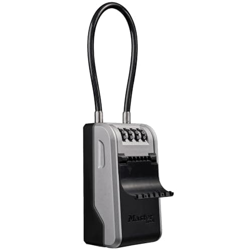Image of Master Lock 5482EURD Key Safe with New Innovative Design, Flexible Cable Shackle,Outdoor Key Lock Box, Capacity, High Security, Extra Large