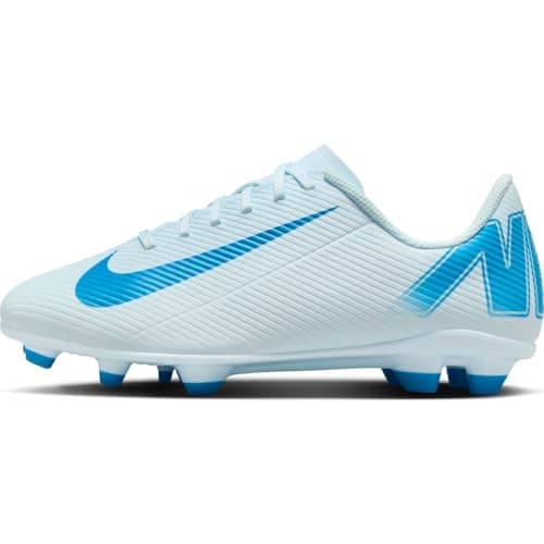 Image of Nike Unisex Kids Vapor 16 Club Fg/Mg Football Shoe, Glacier Blue Black, 3 UK