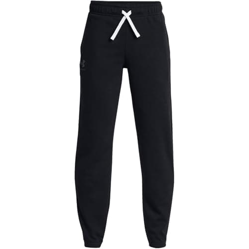 Image of Under Armour Boys Rival Terry Joggers Pants Bottoms Black Castlerock 9-10 Years