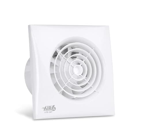 Image of AIR 6 Lite-100T Powerful-95m3/h & Quiet-30dB(A) Extractor Fan with Timer for 4'' 100mm Ducting-White (100mm 4inches)
