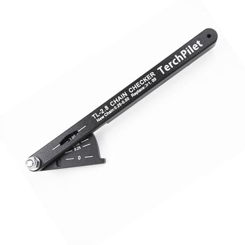 Image of TerchPilet Premium Bike Chain Checker Tool - Accurate Chain Wear Indicator for Shimano, SRAM, KMC, Campagnolo & All Bike Chains - Ideal for Road and Mountain Bikes, Easy Replacement, Guide Included