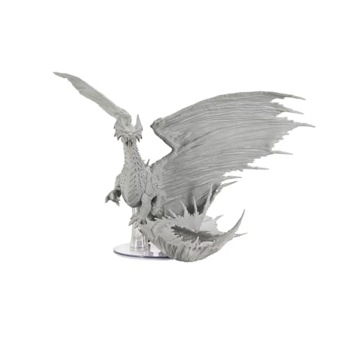 Image of Wizkids Dungeons & Dragons Frameworks Miniature Model Kit Adult Brass Dragon