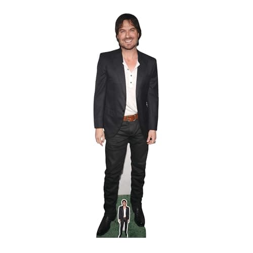 Image of Star Cutouts CS1152 Ian Somerhalder Black Suit Height 178cm Lifesize Cardboard Cut Out With Mini