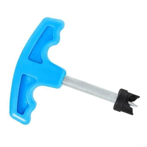 Image of Linnkyfloa Manual PE Pipe Hole Punch Tool 16mm with T-Shape Handle Irrigation, and Iron Garden Perforator Agriculture Greenhouse Blue