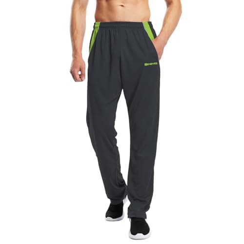Image of ZENGVEE 1 Pack Tracksuit Bottoms Men Lightweight Jogging Trousers with Pockets Sport Casual Sweatpants for Running Work Joggers Gym Training(CW-UK-0430-GreyGreen-XL)