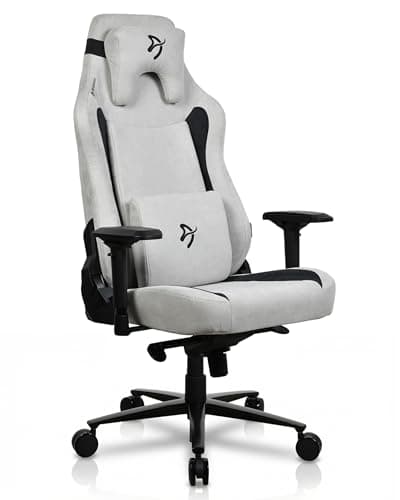 Image of Arozzi Vernazza XL Supersoft Upholstery Material has a Unique Velvety Texture That is Fluid-Repellant and Breathable with Memory Foam Lumbar Support 4D Armrest for Office and Gaming Chair- Light Grey