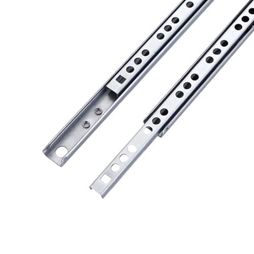 Image of 2 Pack 17mm Groove Drawer Runners – 246mm Ball Bearing Drawer Slides – Full Extension Cabinet Drawer Runners for Kitchen Furniture, Wardrobe, Desk & DIY