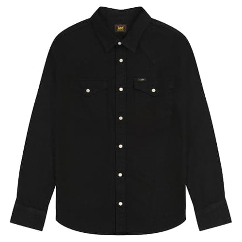 Image of Lee Men's Regular Western Shirt, Black, M