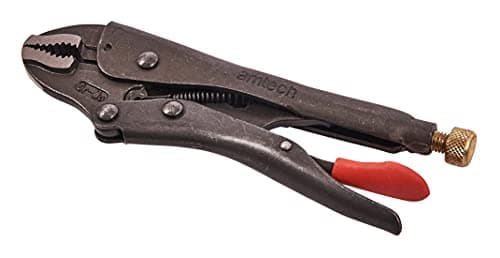 Image of Amtech 180 mm (7 in) Curved Jaw Locking Pliers, Chrome Molybdenum Steel, Hardened Wire Cutter, Quick Release