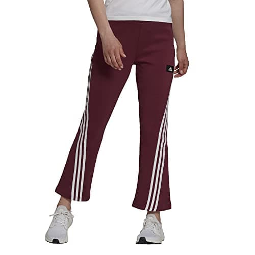 Image of Adidas Women's Sportswear Future Icons 3-Stripes Flare Pants, Victory Crimson, XS