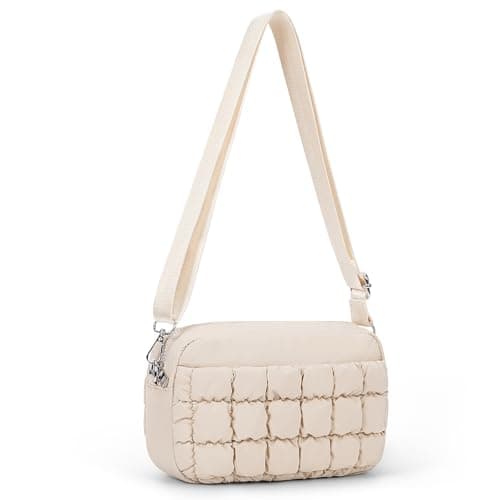 Image of HiTotes Crossbody Bags Puffer Bag for Women Quilted Tote Bag Puffy Shoulder Bag Crossbody Purse Carryall Bag Padding Hobo Handbag