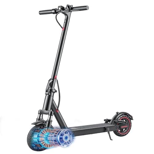 Image of Sypeeot Foldable Electric Scooter for Adults, 25-40 km Range, 8.5 or 10 Inch Tires, Dual Suspension and App Control (W4-PLUS)