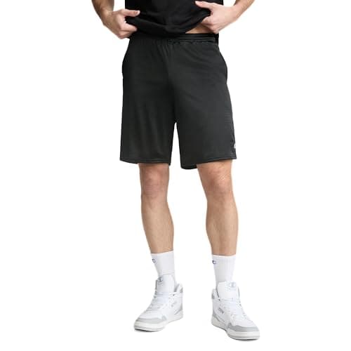 Image of Champion mens81622Long Mesh Short with Pockets Short - - X-Large Black