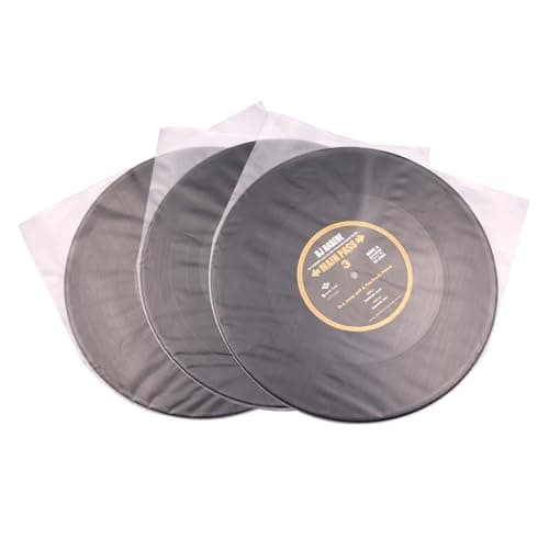Image of LP Vinyl Inner Sleeves Transparent Anti Static Plastic Round Bottom Protective Sleeves Album Covers (10 inch 25PCS)