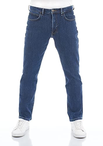 Image of Lee Men's BROOKLYN STRAIGHT Jeans, DARK STONEWASH, 32W / 32L
