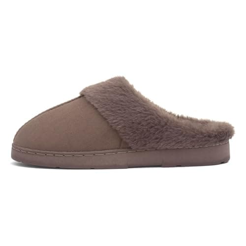Image of The Slipper Company Womens Brown Faux Fur Mule - Size 5 UK - Brown