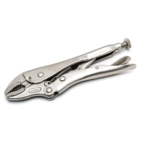 Image of SATA ST71102ST 7-Inch Curved Jaw Locking Pliers with Induction-Hardened Angled Teeth for Increased Gripping Power