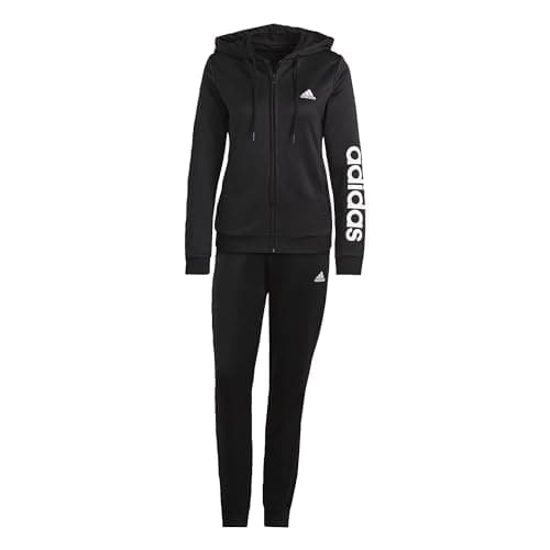 Image of adidas Women's Essentials Logo French Terry Track Suit, Black / White, M