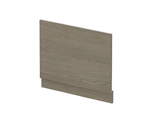 Image of nuie MPD2512 Modern Bathroom Straight Bath End Panel and Plinth, 560 x 730 x 36mm, Solace Oak Woodgrain