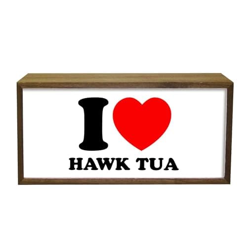 Image of Light Box I Love Hawk Tua | Illuminated Light Up LED Room Sign | Gen X Social Media Sensation | I Heart Memorabilia Print | TikTok Star