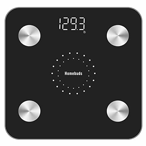 Image of Homebuds Smart Body Fat Scale, Digital Bathroom Scales for Body Weight, Since 2001 Weighing and Body Composition Monitor Professional for BMI Fat Water Muscle with App, 28st/400lb/180kg, Black
