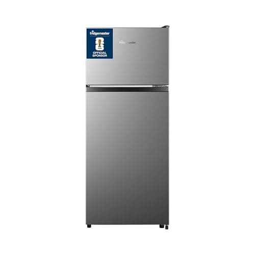 Image of Fridgemaster MTM48120ES 48cm Freestanding Top-Mounted Fridge Freezer, 124-Litre Capacity, Adjustable Thermostat, Reversible Door, LED Lighting, 4-Star Freezer Rating, White, E Rated