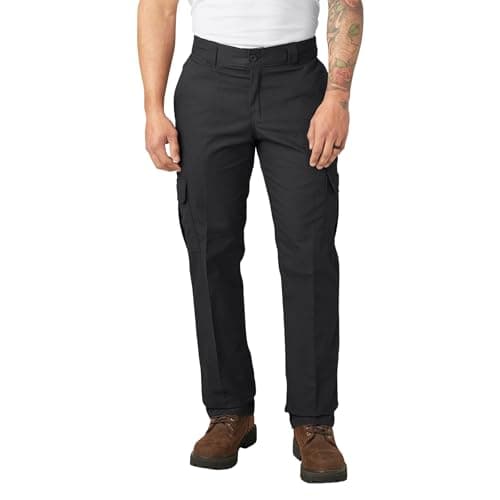 Image of Dickies Men's 873 Slim Fit Work Pants Business Casual, Black, 32W / 30L