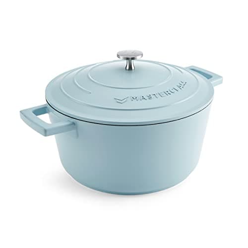 Image of MasterClass Cast Aluminium Sky Blue Casserole Dish, 24cm, 4 Litre, Gift Boxed