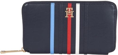 Image of Tommy Hilfiger, Women, Iconic Tommy Large Za Corp, Wallets, Blue, One Size
