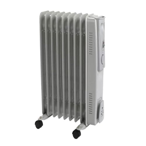 Image of Oil Filled Radiator 7 Fin, Electric Radiator for Home Office, Oil Radiator Warms Any Room Quickly, Thermostatically Controlled 1500W Oil Heater for Maximum Warmth, White