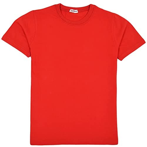 Image of A2Z 4 Kids Boys T Shirts Plain Black T Shirt Soft - Boys PL T Shirt Red 9-10