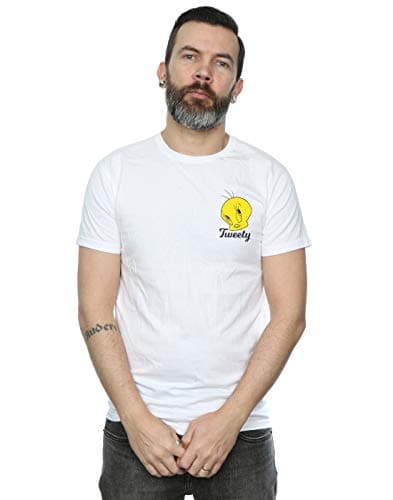 Image of LOONEY TUNES Men's Tweety Pie Head T-Shirt XXX-Large White