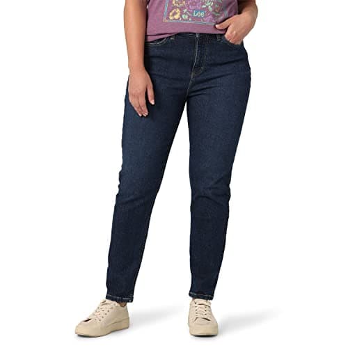 Image of Lee Womens High Rise Mom Jeans, One Wash, 14 US