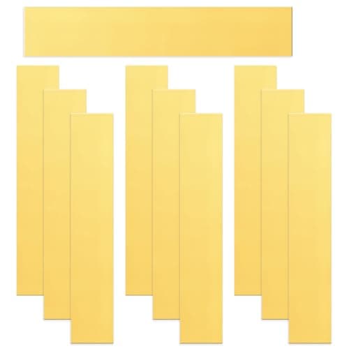 Image of Keadic 10Pcs Brass Strip, Brass Shim Stock Assortment Metal Brass Sheet, 6'' Length,1''Width, 0.002'' Thickness (6 x 1 Inch)