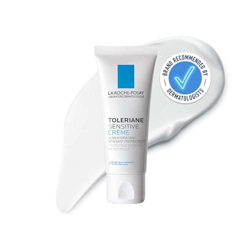 Image of La Roche-Posay Toleriane Sensitive Cream, Face Moisturiser For Sensitive Skin, Prebiotic Hydrating Care, Thermal Spring Water, Repairs Cutaneous Barrier, Allergy UK Approved, 40ml