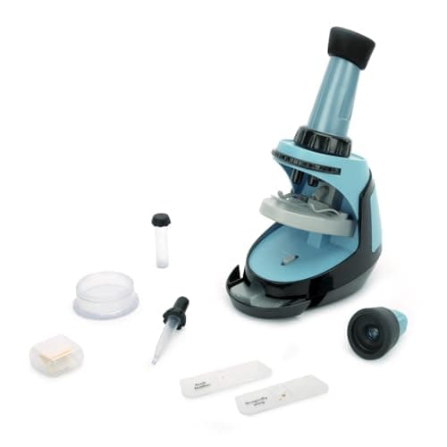 Image of Learning Resources GeoSafari Microscope Set, Ages 7+, Kids Microscope with 50x–400x Magnification, STEM Science Kit with Slides & Tools