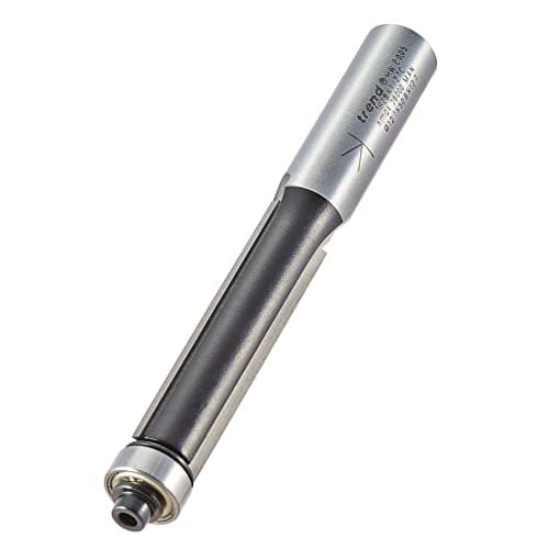 Image of Trend Trade Guided Trimmer Router Cutter, 1/2 Inch Shank, 12.7mm Cut Diameter & 50mm Cut Length, Tungsten Carbide Tipped, TR28X1/2TC