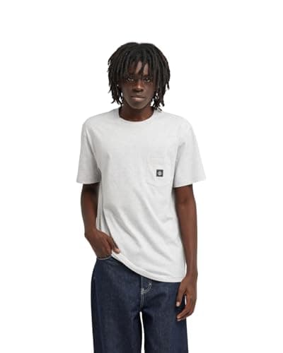 Image of Element Icon Label Pocket - Short Sleeve T-Shirt - Men - Grey.