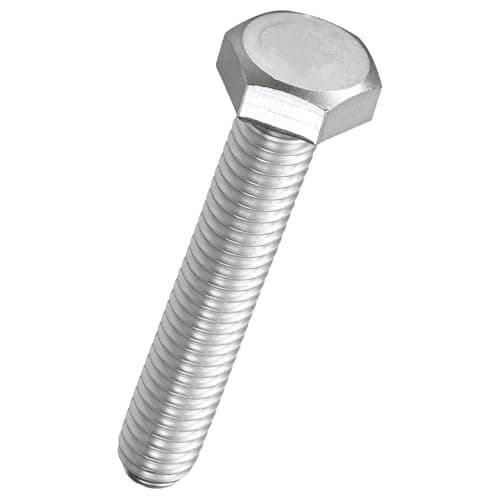 Image of Kozelo 25 Pcs Hex Head Screws Bolts - [5/16"-18x2"] 304 Stainless Steel Grade A2-70 Fully Threaded Hex Tap Hexagon Head Machine Bolts Right Hand External Hex Drive, Silver Tone
