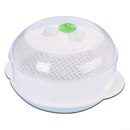 Image of Compact Microwave Steamer Made of Food Safe Plastic Steam Cook Meals in Minutes for Small Kitchens Dorms Apartments Clear Lid for Easy Monitoring (one)