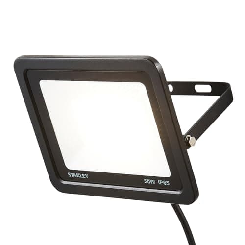 Image of LITECRAFT Stanley Floodlight 50 Watt Slimline IP65 Rated Garden Integrated LED - Black