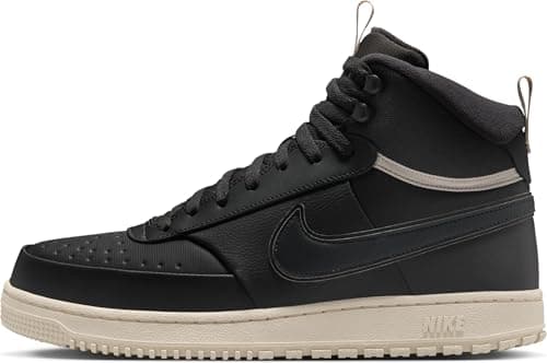 Image of Nike Mens Court Vision Mid Winter M Sneaker, Dark Smoke Grey Light Bone Dark Smoke Grey, 9 UK