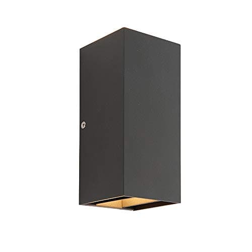 Image of Saxby 79196 Glover Matt Black IP44 Outdoor Cool White LED Wall Light