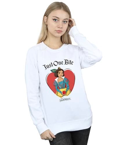 Image of Disney Women's Snow White Just One Bite Sweatshirt White X-Large