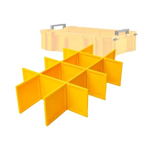 Image of Rugged Tools - Grid Dividers compatible with Dewalt ToughSystem 2.0 Deep Internal Tray (Yellow, 1 Set)