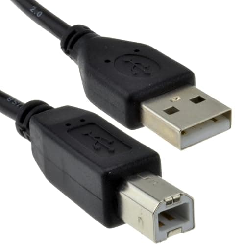Image of kenable USB 2.0 24AWG High Speed Cable Printer Lead A to B BLACK 1.8m [1.8 metres]