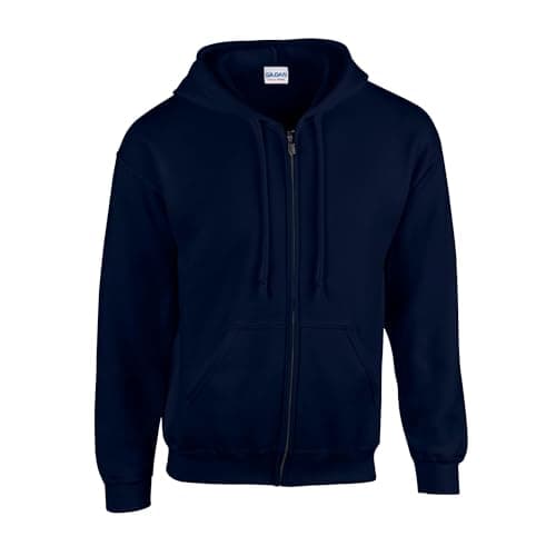 Image of Gildan Heavy Blendâ Full Zip Hooded Sweatshirt Sweatshirt, Navy Blue, M Unisex Adult, Navy blue, M