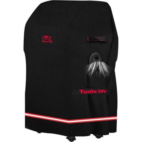 Image of Turtle Life BBQ Grill Cover, 32 Inch Heavy Duty Waterproof 2 Burner Barbecue Gas Grill Covers for Weber Spirit Char-Broil Performance, No Fading Within 2 Years, Black