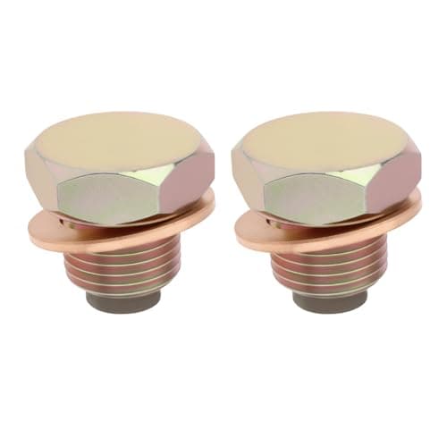 Image of Briny River 2Pcs M14 x 1.25mm Engine Magnetic Oil Sump Drain Plug with Washer for Engine Oil Pan Drain Port