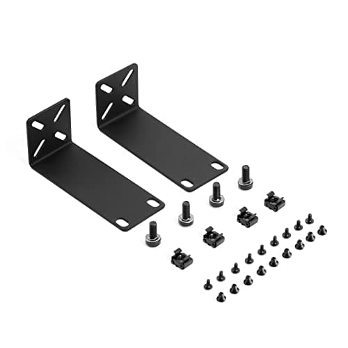 Image of PhyinLan Rack Mount Kit for 10.6 inch Switches, Adjustable Rack Ears for Netgear, Cisco, D-Link, TRENDnet and HP Products, Mount 10.6" Wide to 19" Equipment, Adjustable Hole Distance 14-30mm